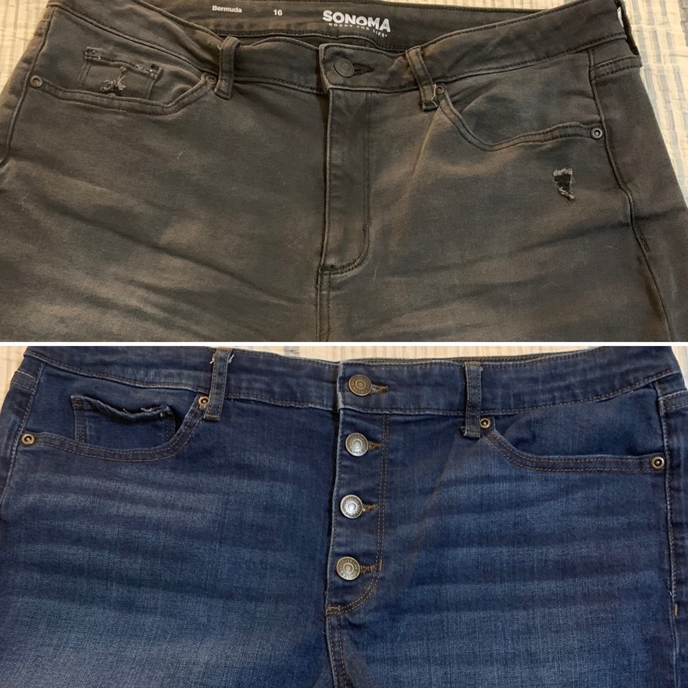 2 Pair Sonoma Denim Shorts